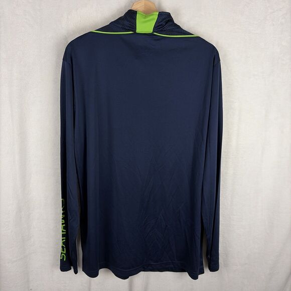 Seattle Seahawks 1/4 ZIP Long Sleeve NFL Team Athletic Shirt Football Large NWT - Picture 5 of 6